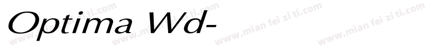 Optima Wd字体转换